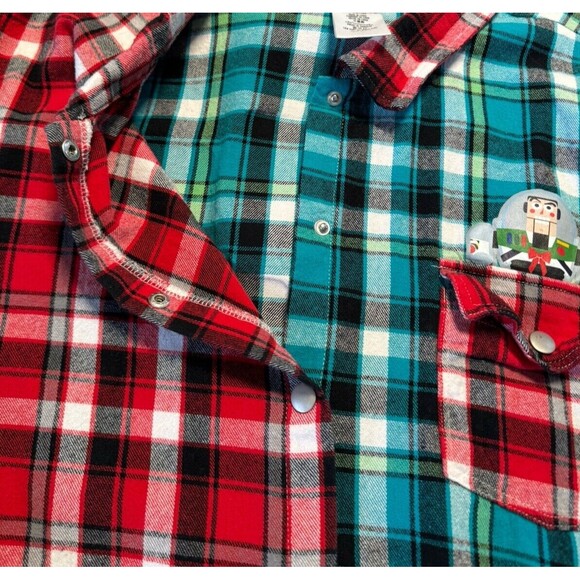 Disney Pixar Toy Story “Toy To The World” Christmas Flannel Snap Button Up XXL - Picture 12 of 15